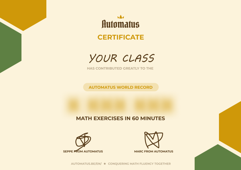 Certificate World Record Automatus
