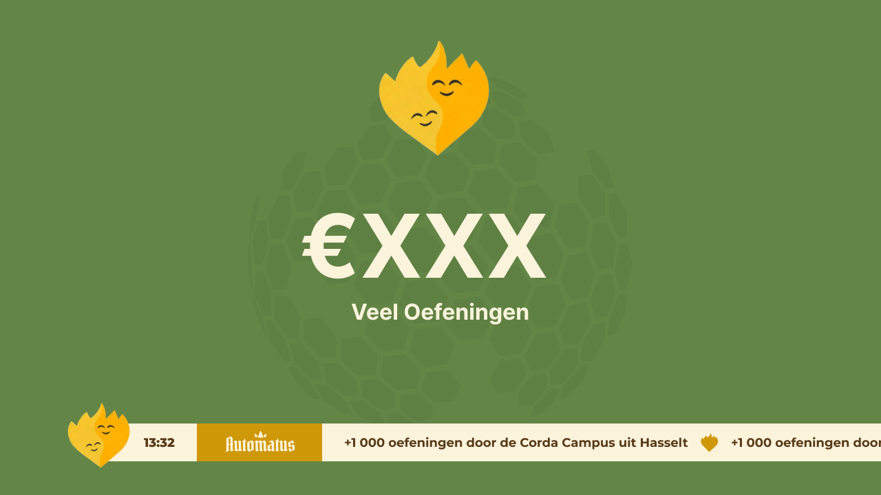 Je kan live het bedrag volgen tijdens de Warmste Week.
