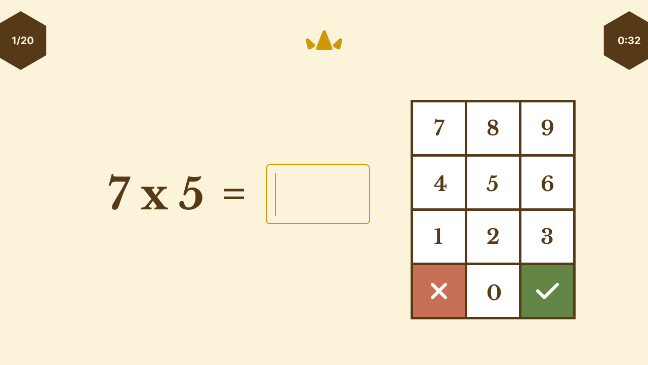 a quite UI to keep the focus on the exercises and not on anything else
